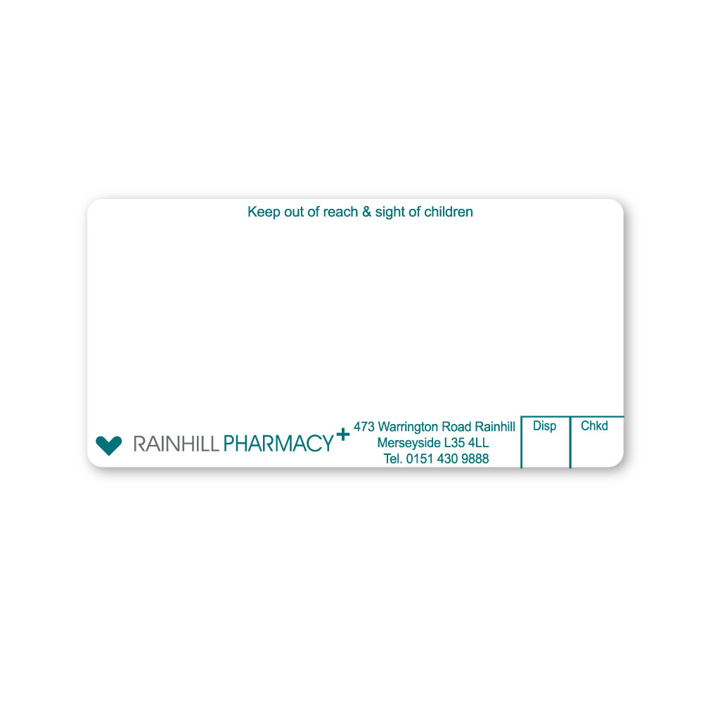 [AZEMT3563] Ascent Group   Rainhill Pharmacy Labels