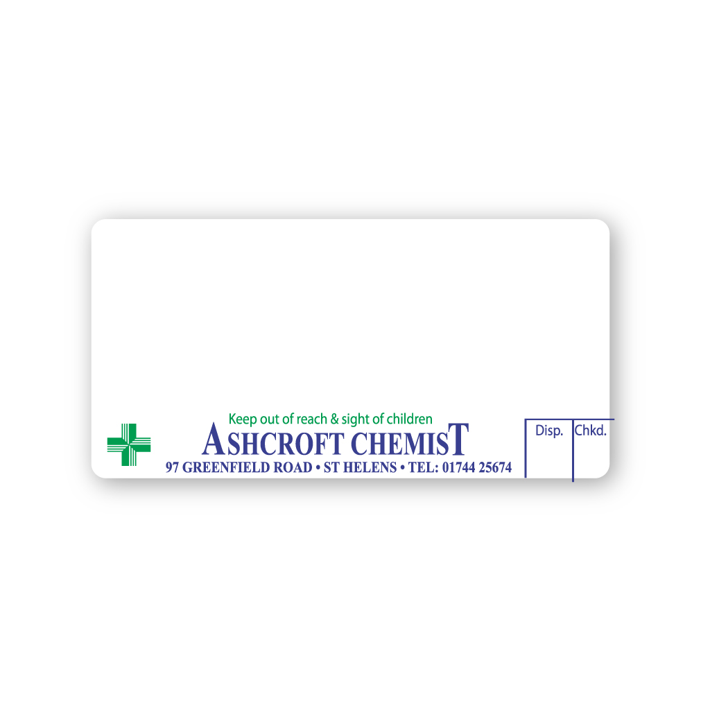 Ashcroft Chemist Labels