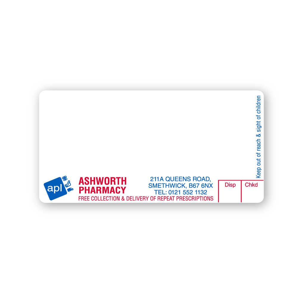 [AZEMT2477] Ashworth Pharmacy Labels 
