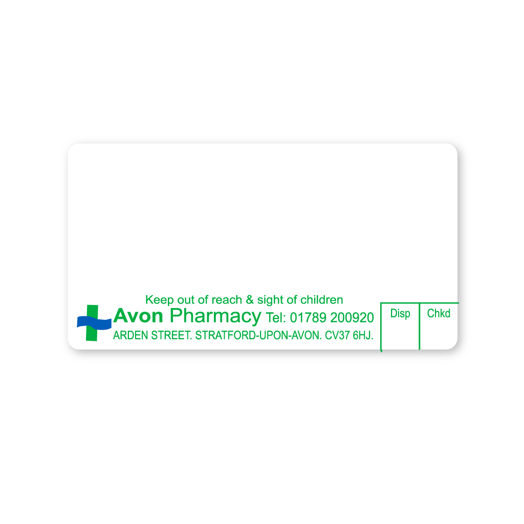 [EMT1860] Avon Pharmacy Dispensing Labels