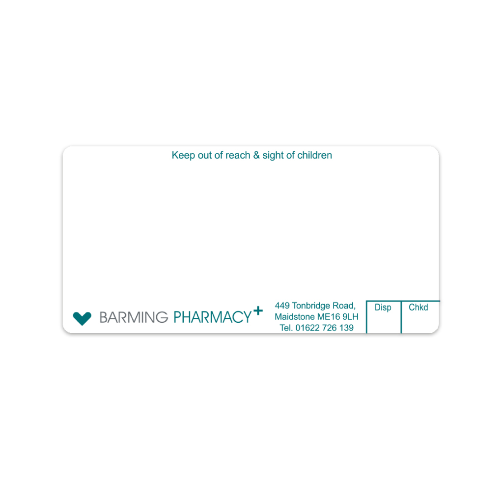 [AZEMT3298] Ascent Group   Barming Pharmacy Labels