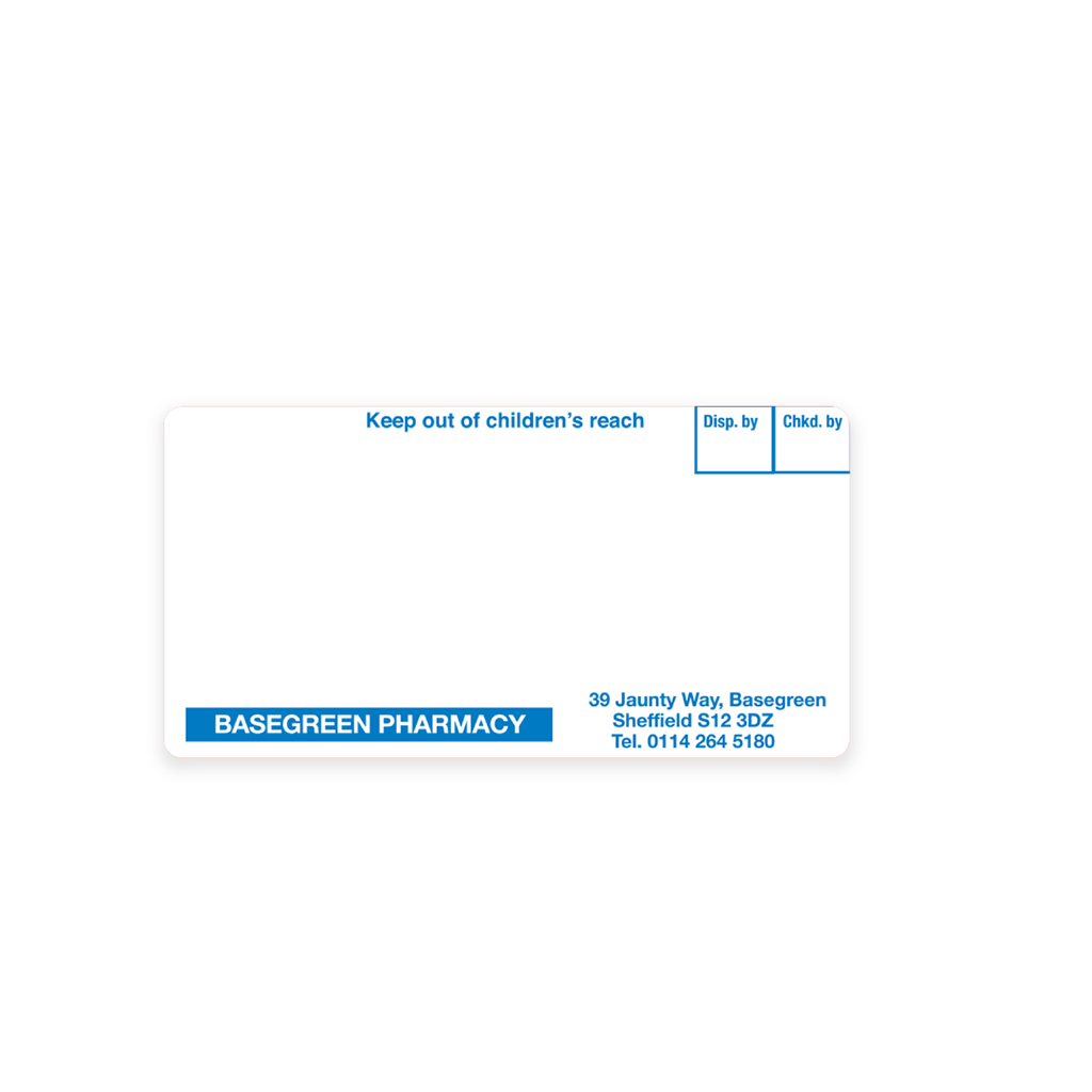 [EMT167] Basegreen Shires Dispensing Labels