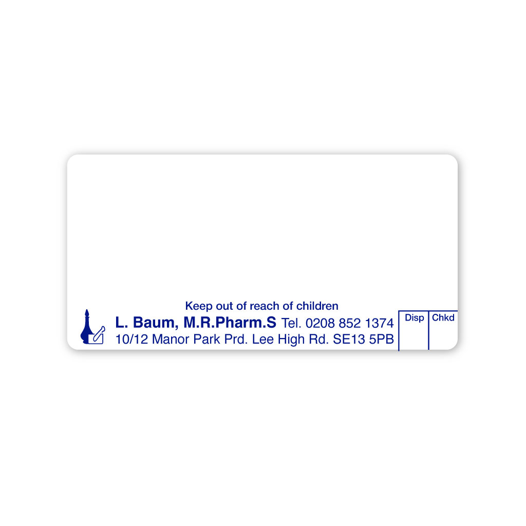 [EMT471] Baum Pharmacy Dispensing Labels