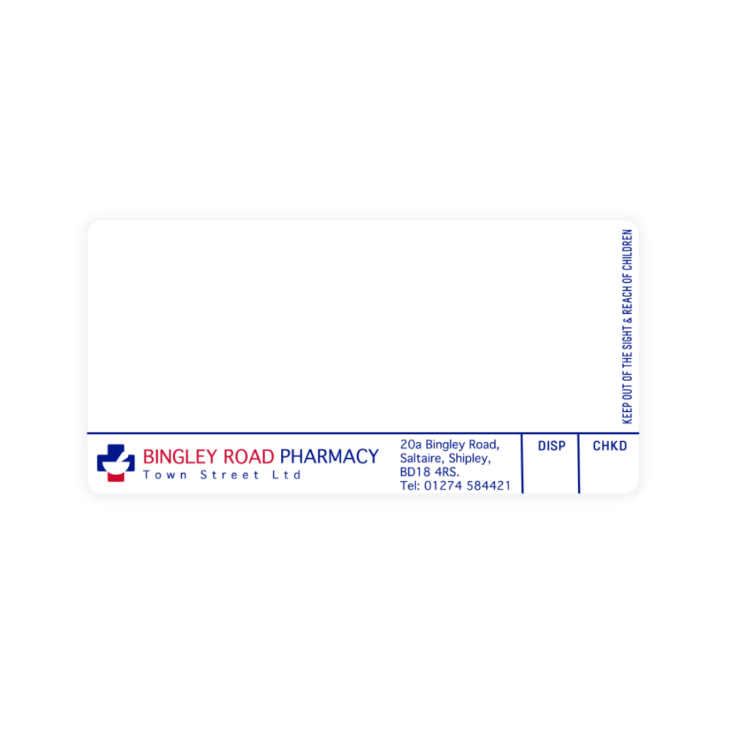 [AZEMT2972] Roshban Bingley Rd Pharmacy Labels