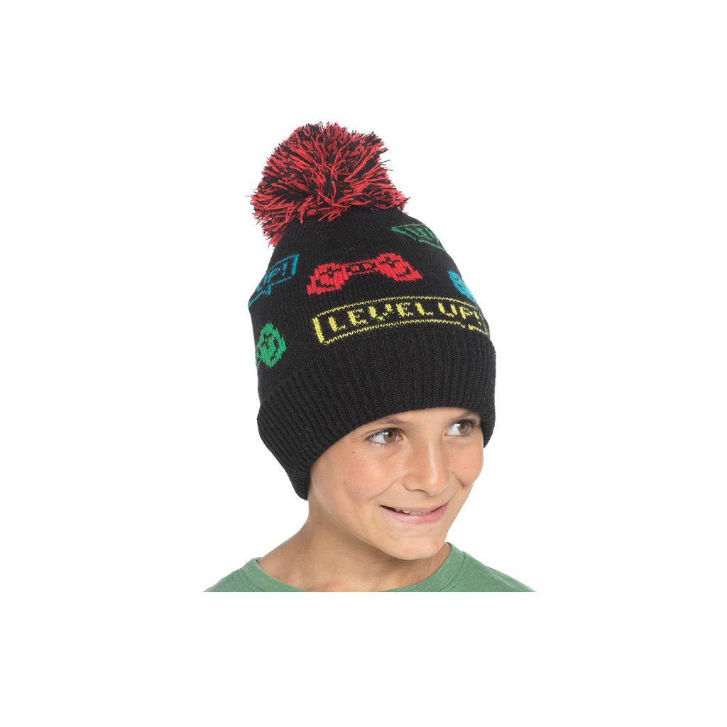 [GL1068] Boys Game Design Bobble Hat 