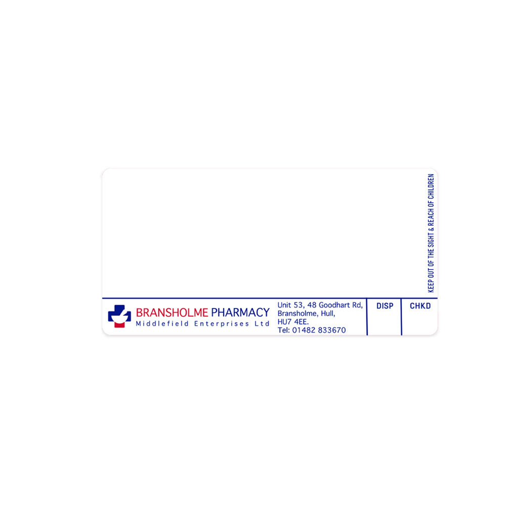 Roshban Bransholme Pharmacy Labels