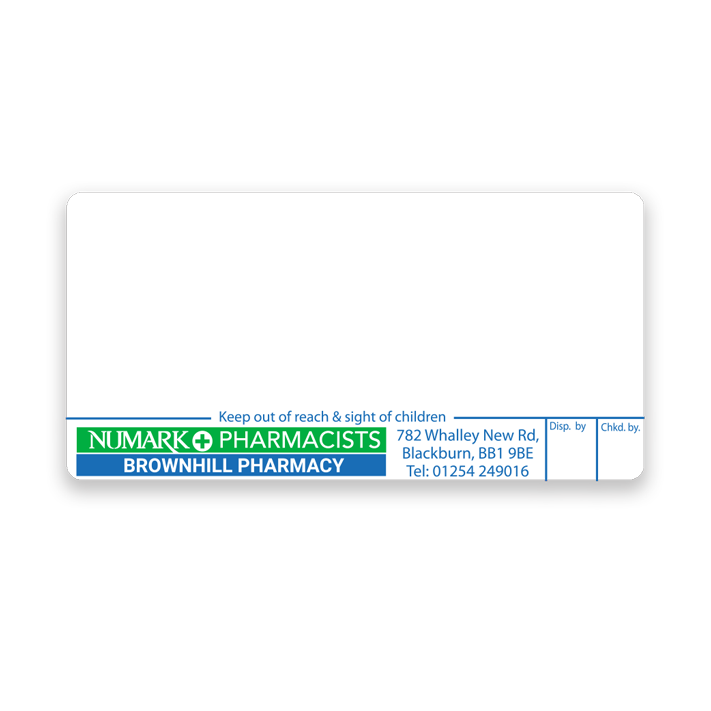 [EMT4381] Brownhill Pharmacy Labels