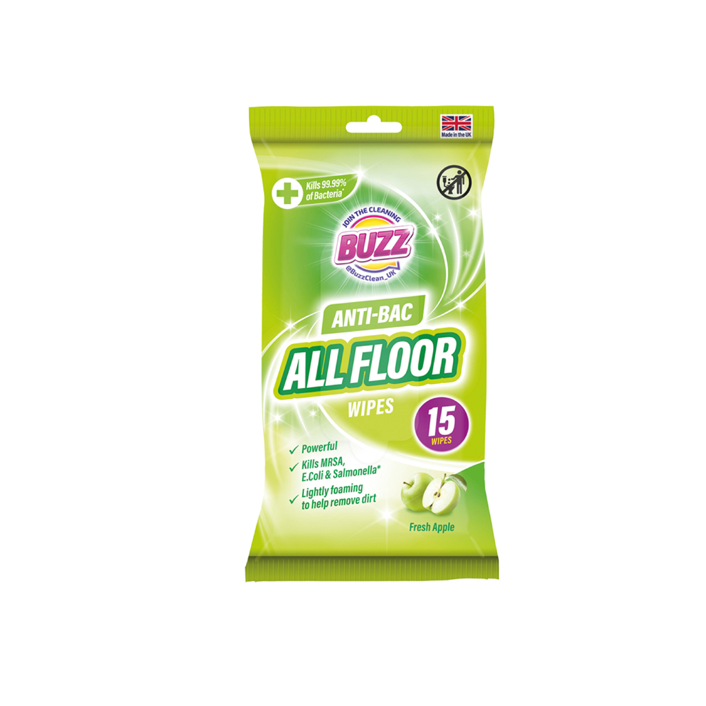 Buzz Anti-Bacterial Wipes Apple 15s