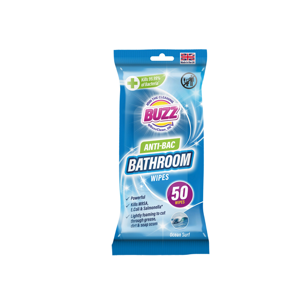 Buzz Anti-Bacterial Wipes Ocean 50s