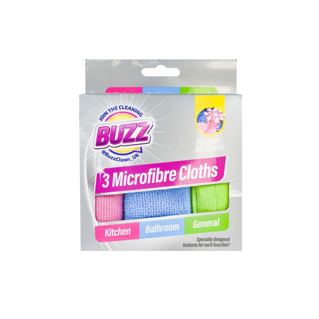 [320499] Buzz Microfibre Cloths (Pack of 12)