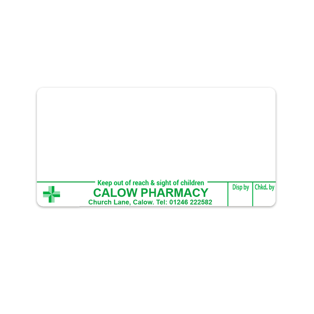 [AZEMT2166] Calow Pharmacy Labels