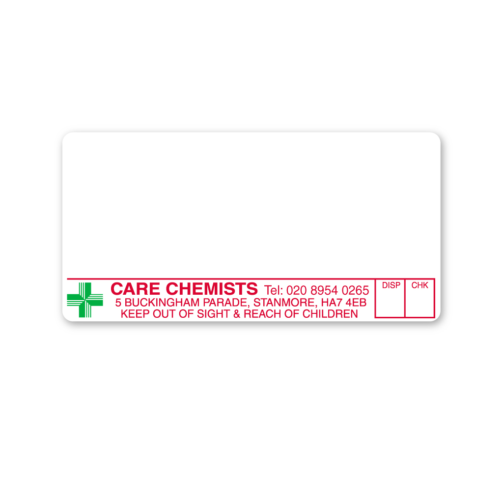 [AZEMT2229] Care Chemist Stanmore Pharmacy Labels 