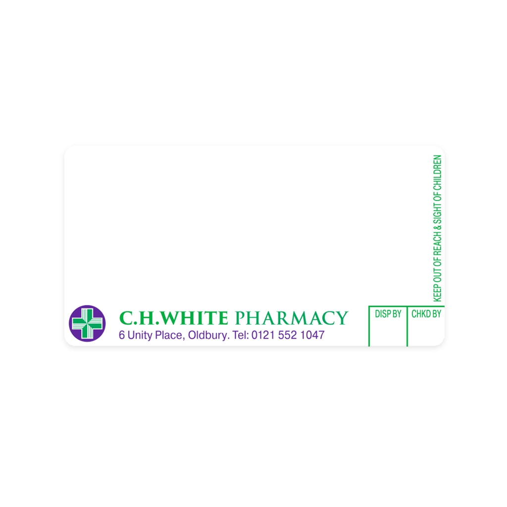 CH White 70X37 Dispensing Labels