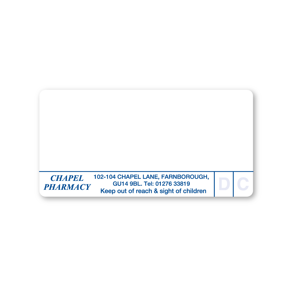 Chapel Pharmacy (Chapel Lane) Labels