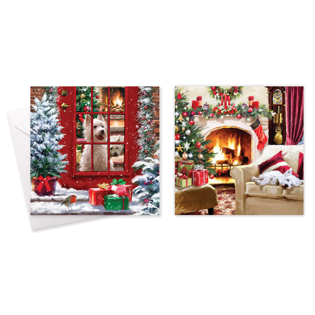 Christmas Cards Dogs Design Pk10