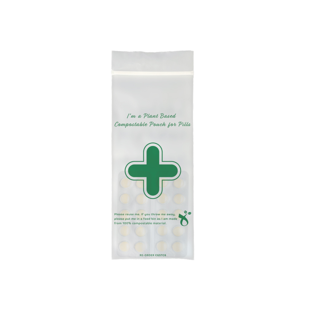 Compostable Pouch For Pills = TC6 Size