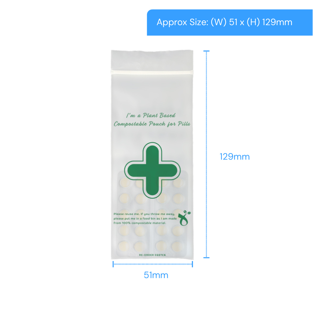 TC6 Compostable Pouch For Pills