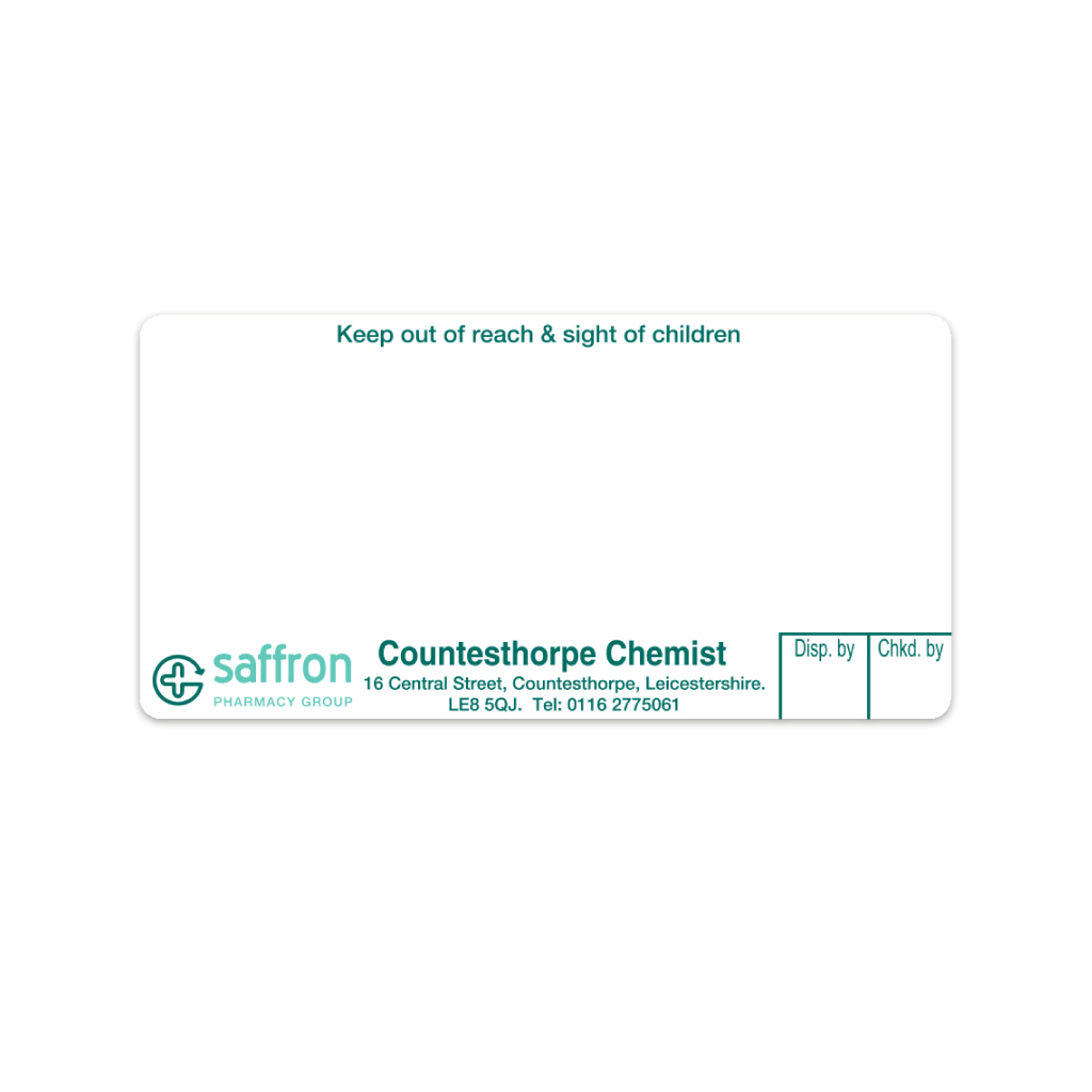 Saffron Group   Countesthorpe Chemist Labels