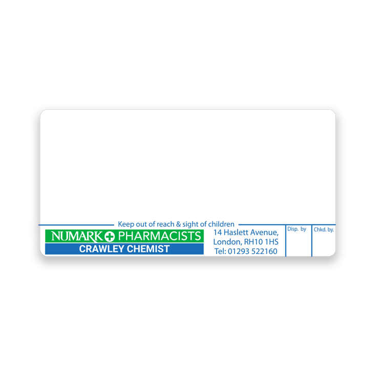 [EMT4393] Crawley Pharmacy Labels