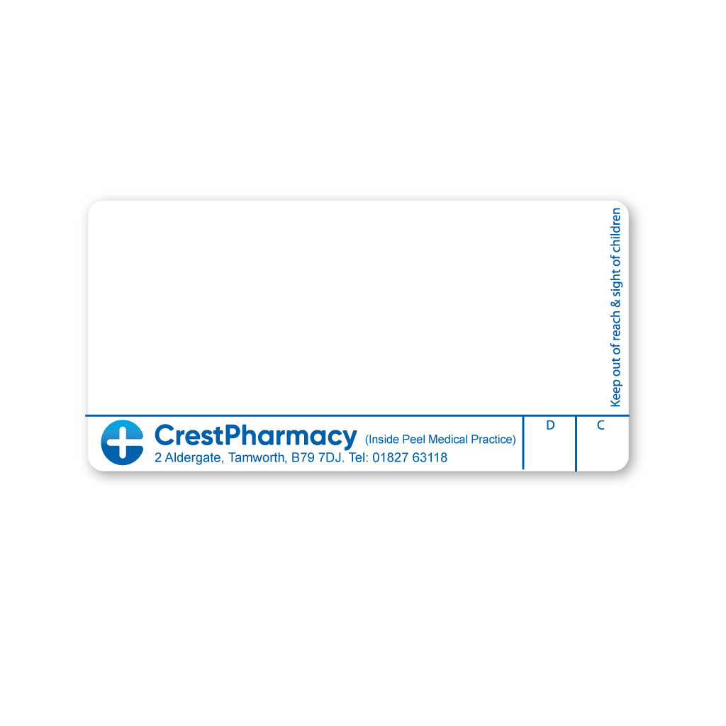 [AZEMT3775] Crest Pharmacy Labels 2 Aldergate