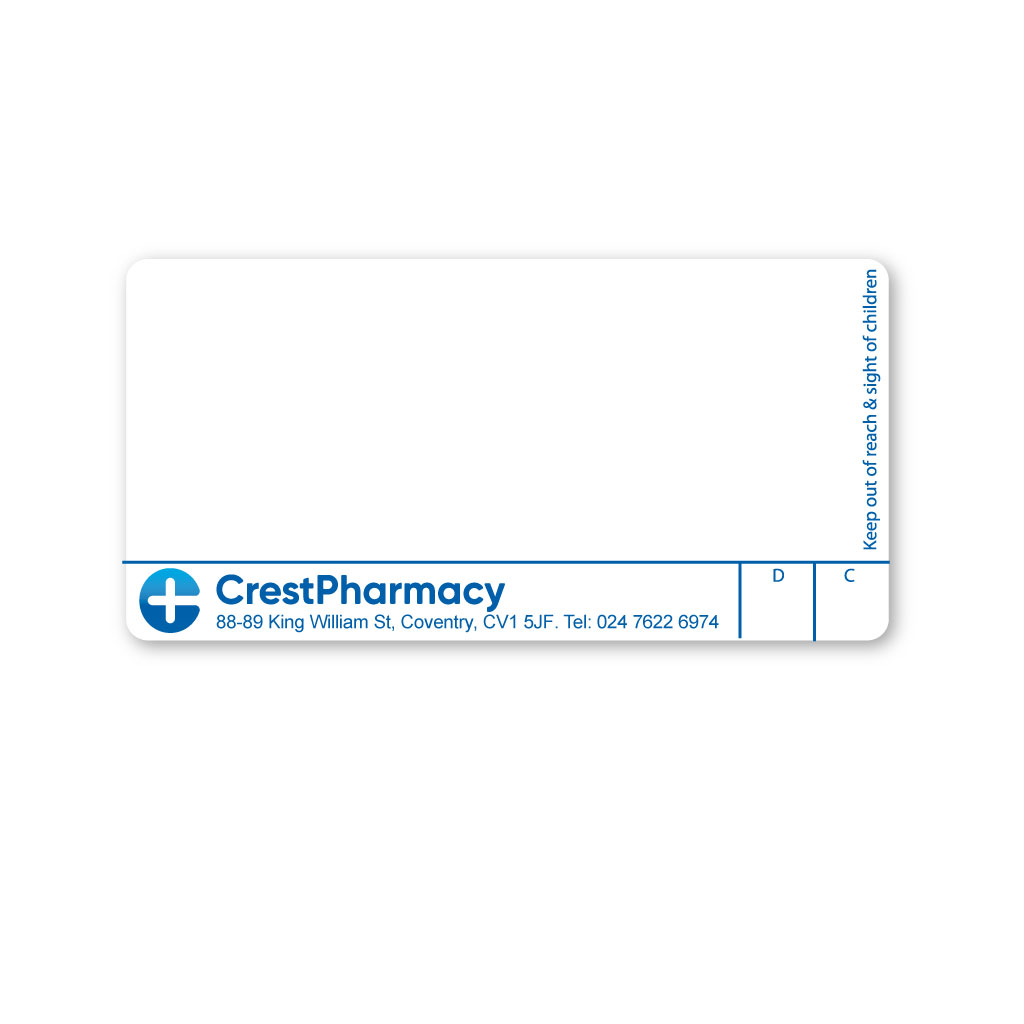[AZEMT2888] Crest Pharmacy Labels King 88 89 William Street