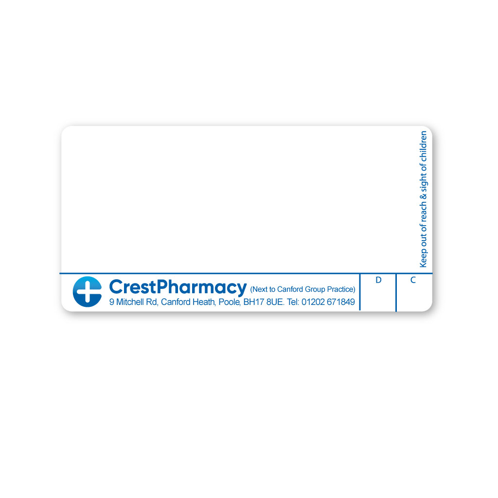 [AZEMT2889] Crest Pharmacy Labels 9 Mitchell Road