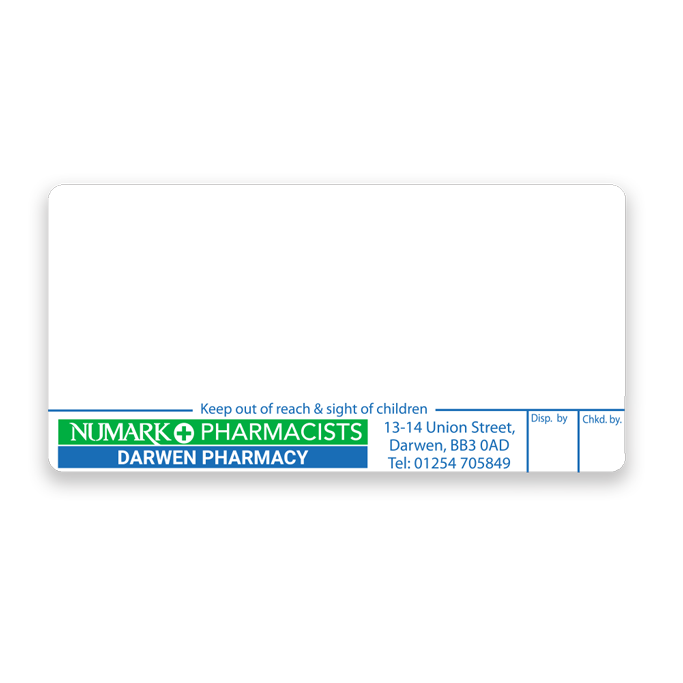 [EMT4379] Darwen Pharmacy Labels