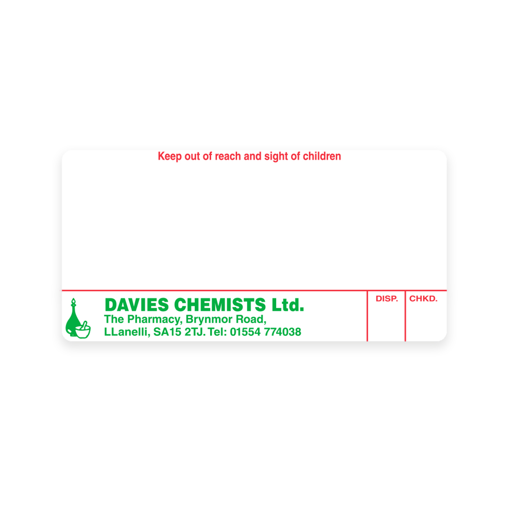 [EMT1740] Davies Group NMK599 Dispensing Labels