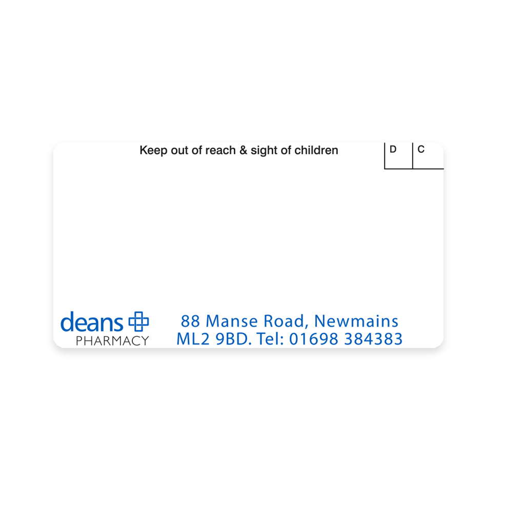 Deans Pharmacy Newmains Disp Labels