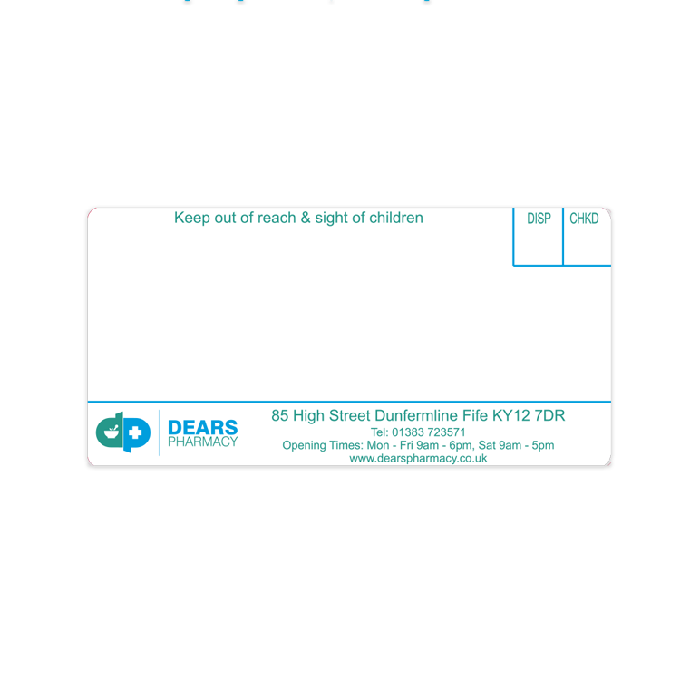 Dears Dumferline Dispensing Labels