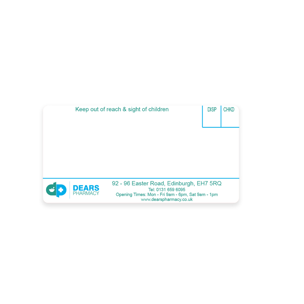 [EMT425B] Dears Pharmacy Easter Rd Labels