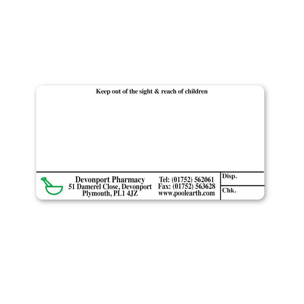 Devonport Pharmacy Labels