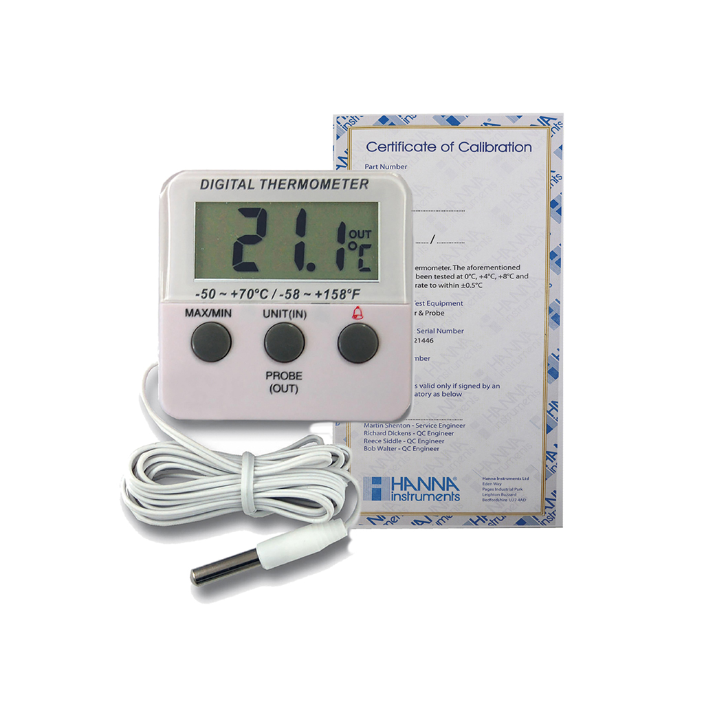 Digital Fridge Thermometer UKAS CAL CERT