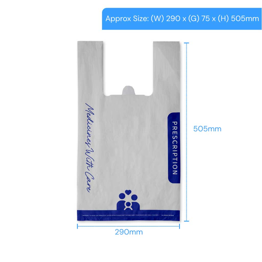 [EMTDR8] Doctors Vest Pharmacy Carrier Bags (Pack of 1000)