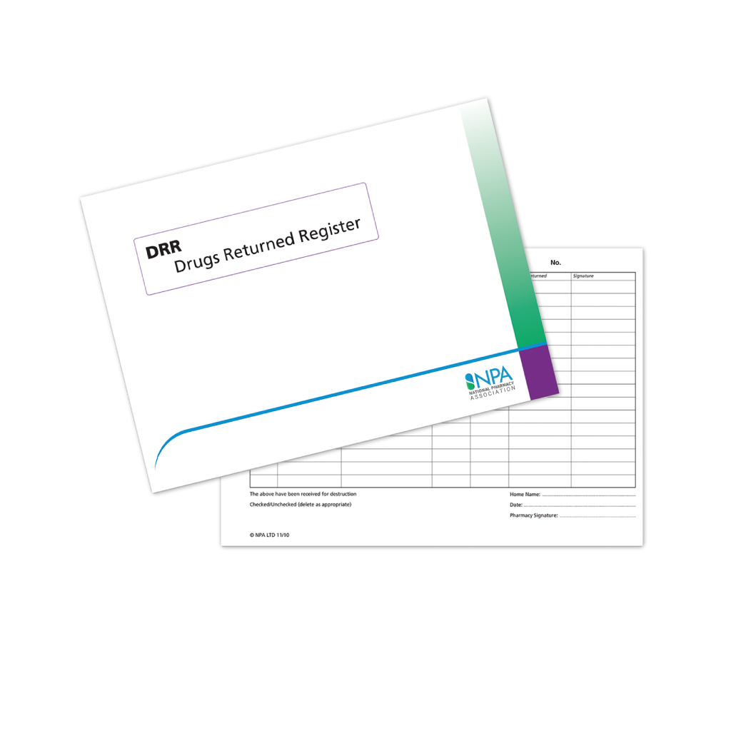 [DRR020] Drugs Returned By Patients Or Carers Book