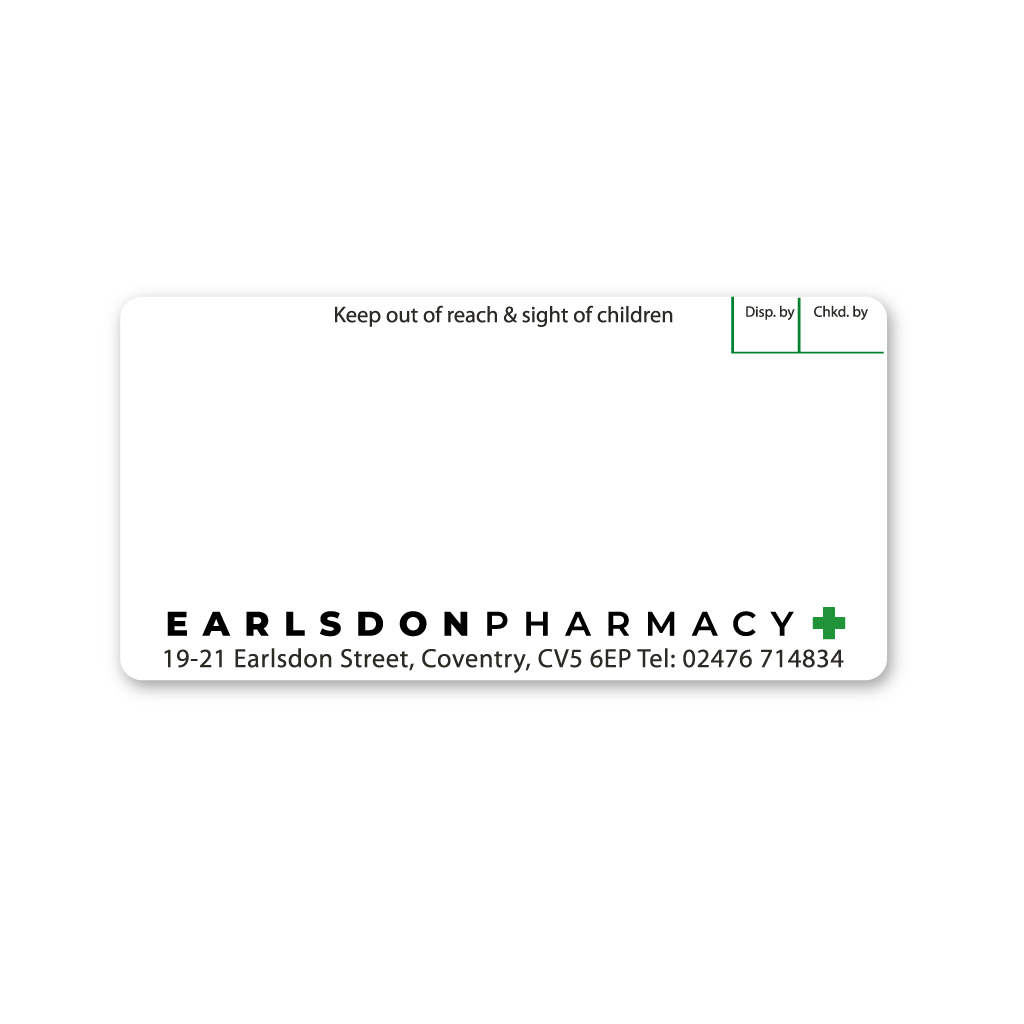 [AZEMT2995] Earlsdon Pharmacy Labels