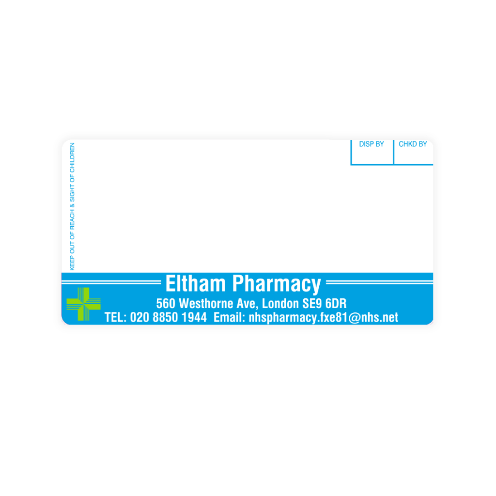 [AZEMT4122] Eltham Pharmacy Labels 