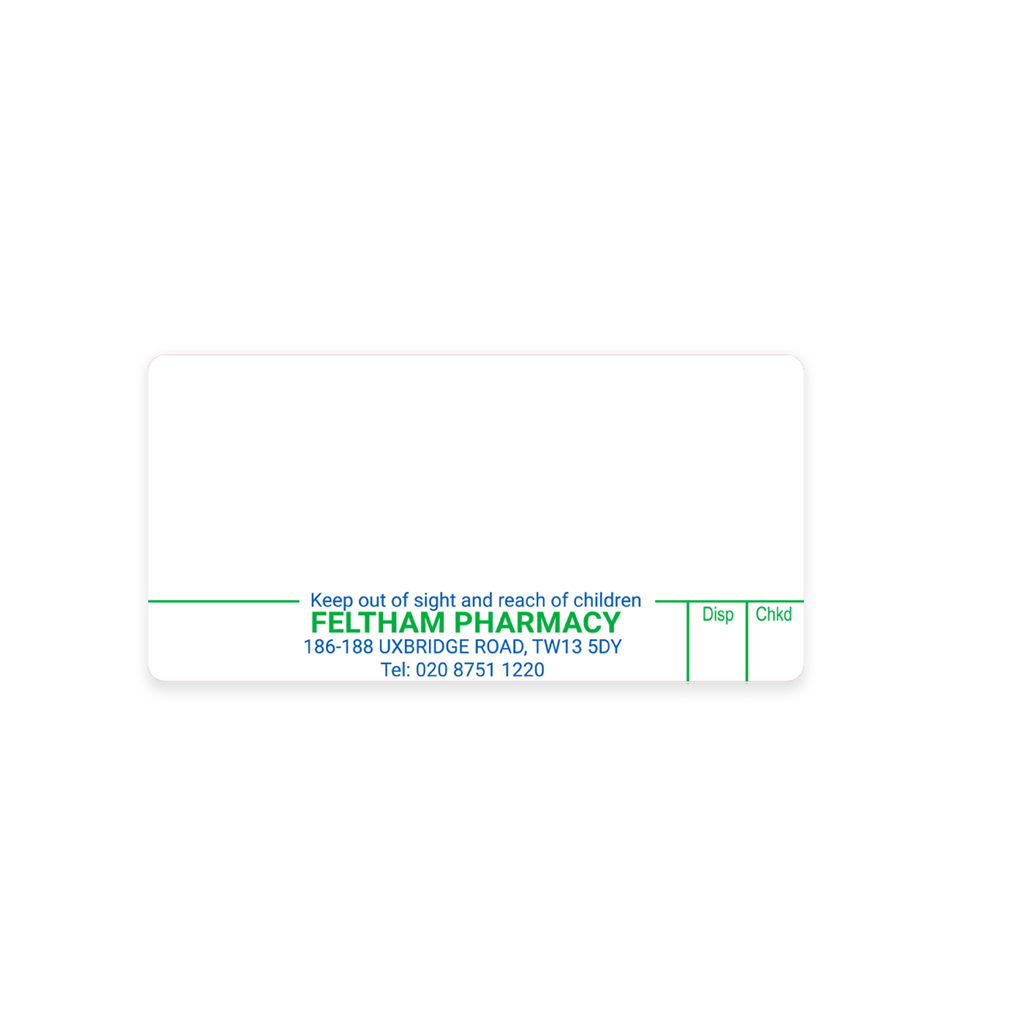 [EMT1605] Feltham Pharmacy Dispensing Labels