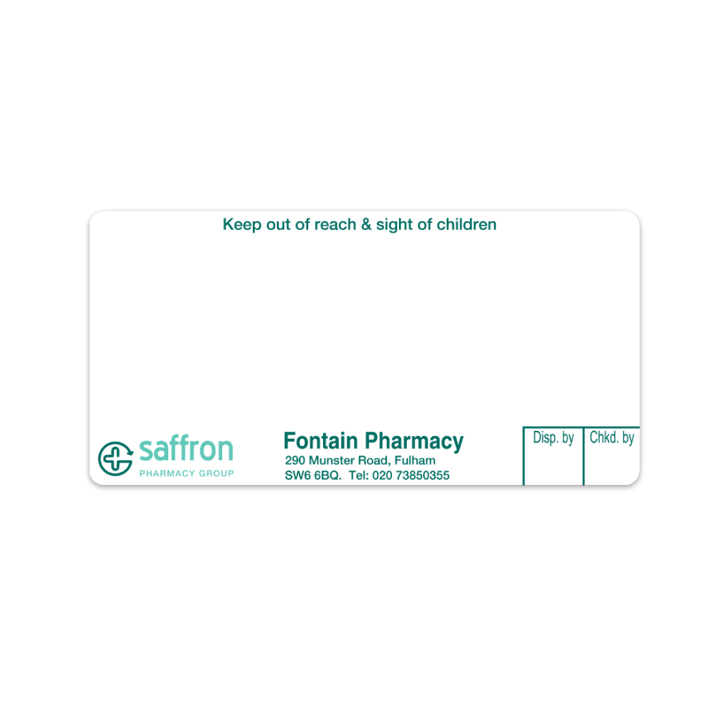 [EMT732] Saffron Group   Fontain Pharmacy Labels