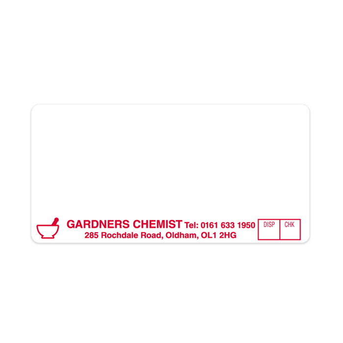 [AZEMT2339] Gardners Oldham Pharmacy Labels GAR031