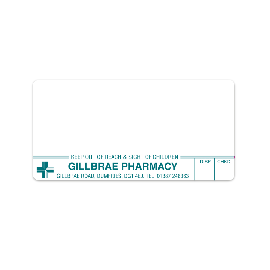 [AZEMT3545] Gillbrae Pharmcy Labels