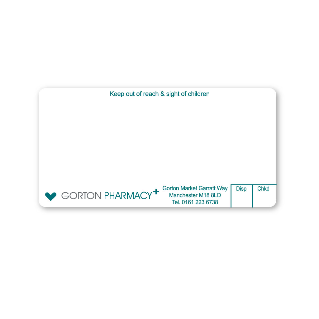 [AZEMT3636] Ascent Group   Gorton Pharmacy Labels