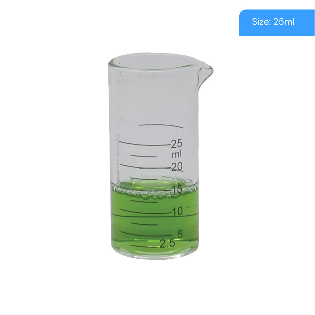 [BEA25] Graduated Beaker Glass Measure - 25ml