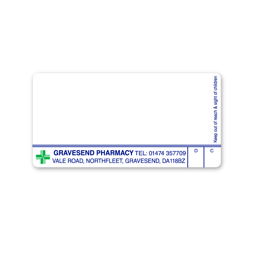Gravesend (Northfleet) Pharmacy Labels