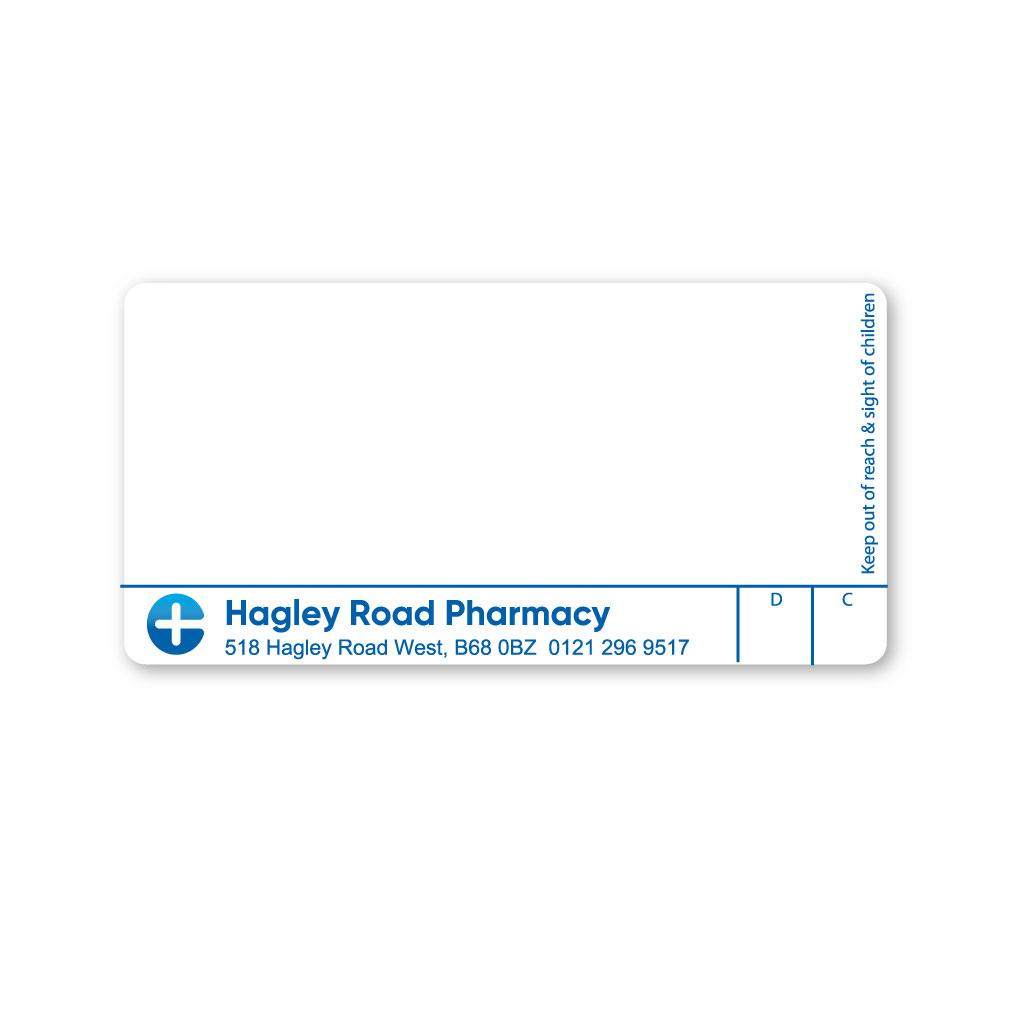 Crest Pharmacy Labels 518 Hagley Road 