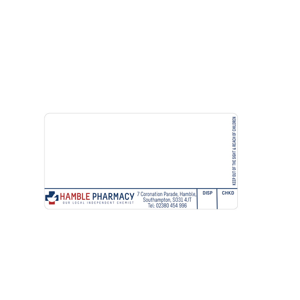 [EMT1699] Roshban Hamble Pharmacy Labels