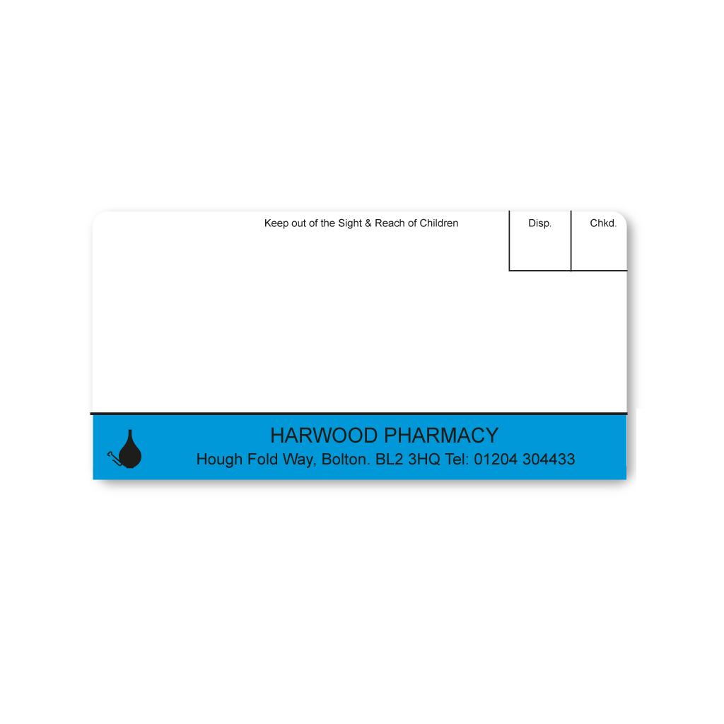 4 Court Pharmacy - Harwood Labels
