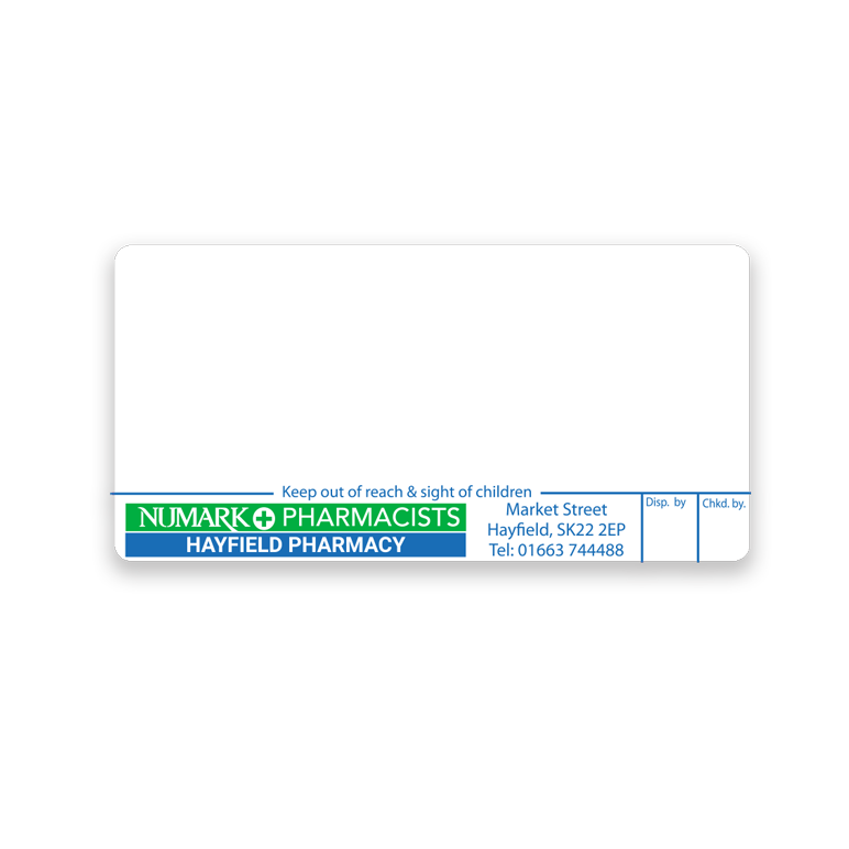 [EMT4392] Hayfield Pharmacy Labels