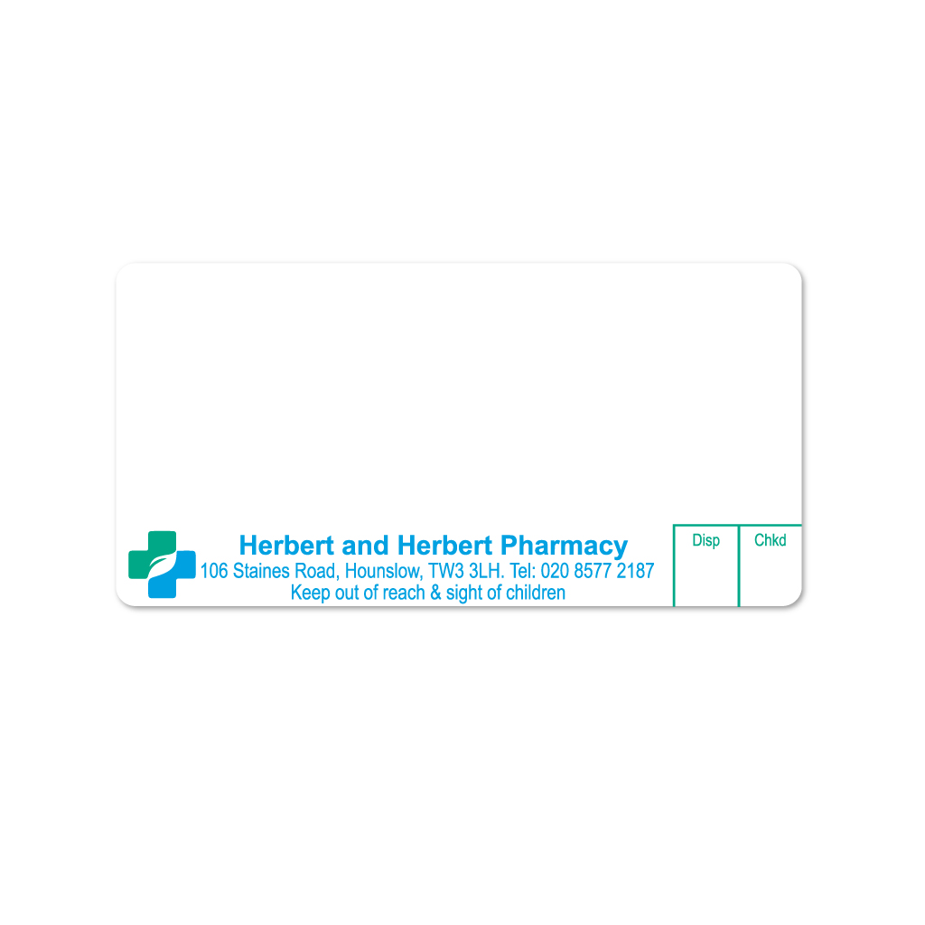 Herbert & Herbert (106 Staines Rd) Pharmacy Labels