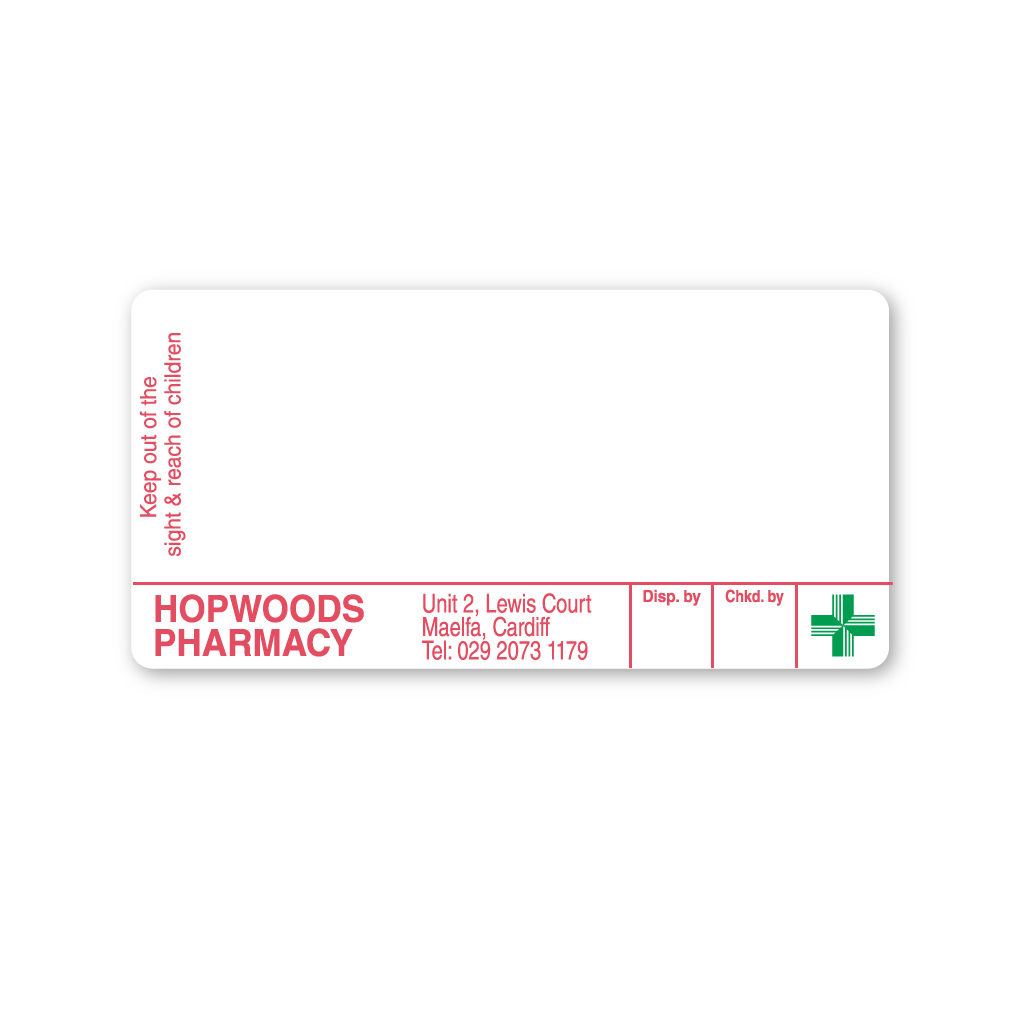 [EMT1295] Hopwoods Pharmacy Labels